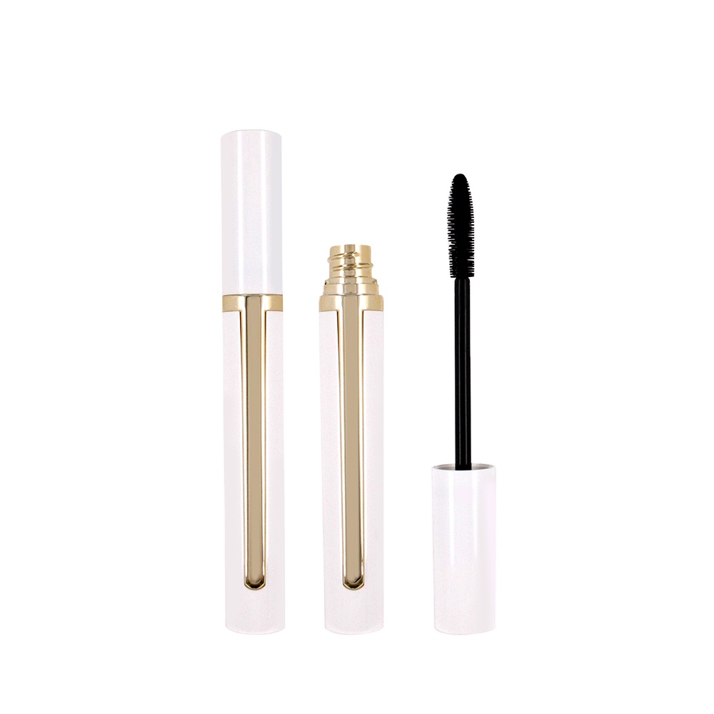 5ml Hot Sale Fashion Golden Edge Cylinder White Mascara Tube