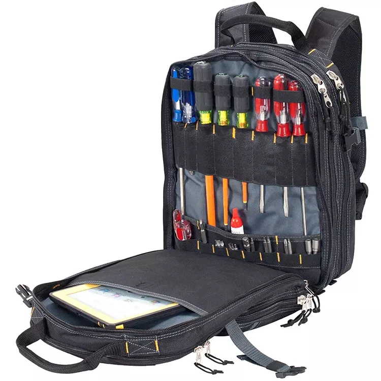 Heavy duty Multi-pocket Comfortable Convenient Oxford electrical work tool Backpack electrician Tool Bag