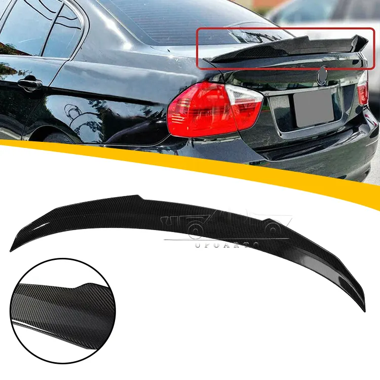 Hot Selling ABS Plastic Carbon Fiber PSM Rear Trunk Spoiler For BMW 3 Series E90 2005 2006 2007 2008 2009 2010 2011 2012