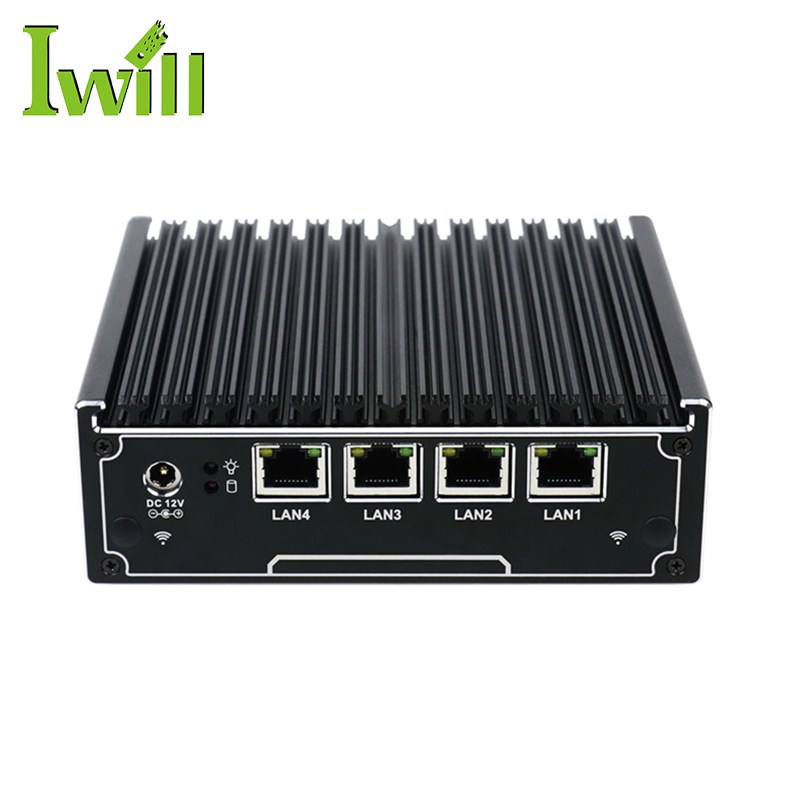 Iwill IBOX-N12 pfsense Nano mini pc 4 lan J1900 четырехъядерный маршрутизатор брандмауэра