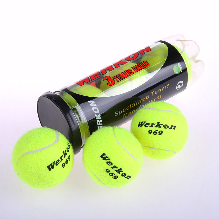 Cheap Factory Wholesale OEM Customized tennis ball Outdoor Beach Tennis 3 balls packed in TUBE standard wool tennis ball