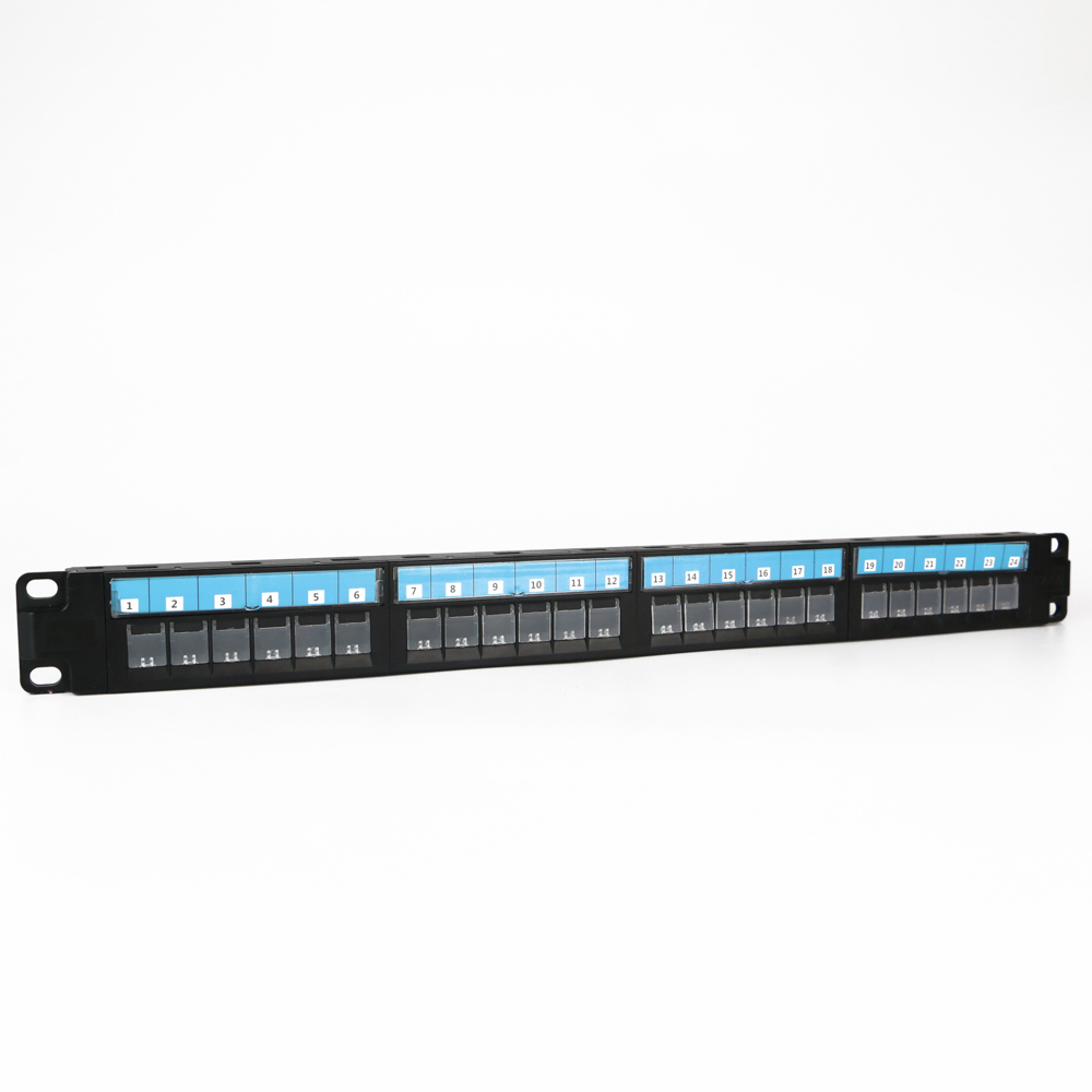 Модульные Разъемы rj45 UTP RJ45, 24 порта, пустая патч-панель с затвором