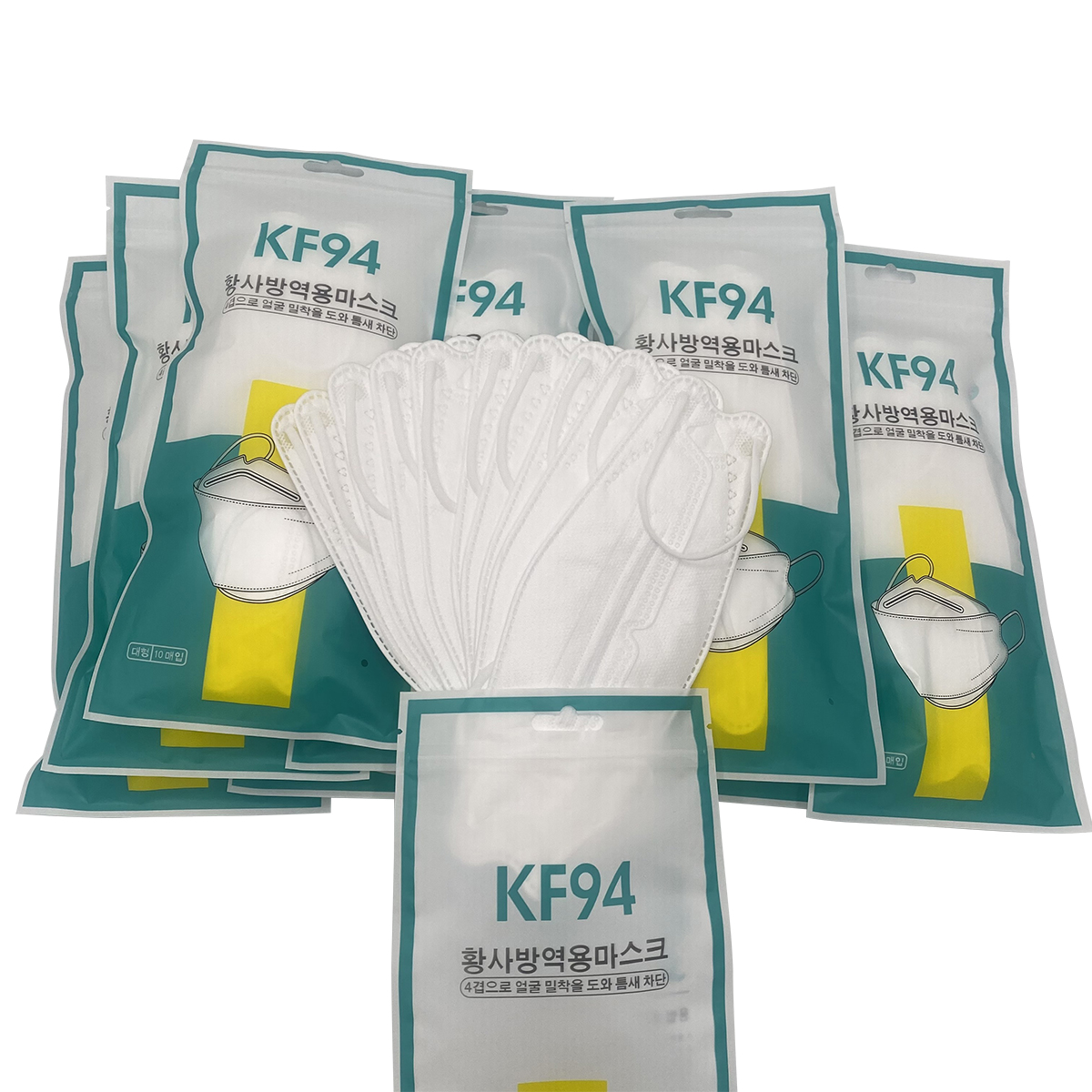 KF94 Mask Korea Fish Type Mask Four Layers Masker KF94 fish Mouth Willow Leaf Shape