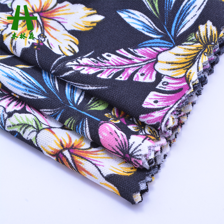 Mulinsen Textile Printed Jersey 75D Polyester Interlock Knitted Fabric Manufacturer