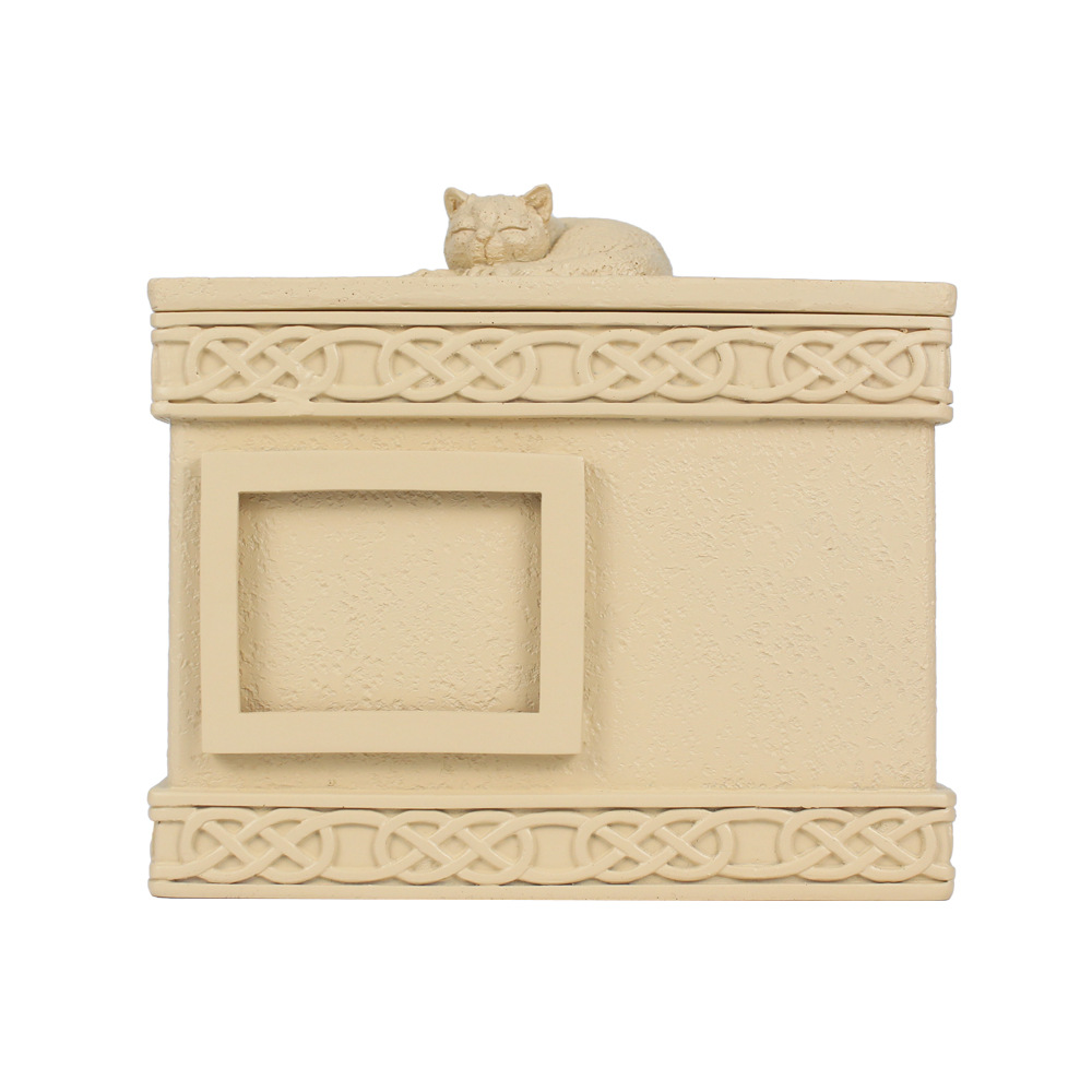 2021 Amazon 3D Cat Pet Urn Outdoor garden waterproof pet tombstone resin pendant tombstone