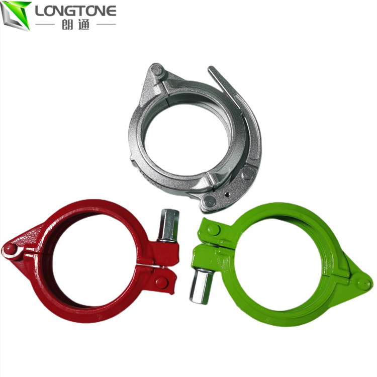 Dn150 Wedge Type schwing concrete pump clamp Construction Hand Pull Forged Pipe Clamps Coupling