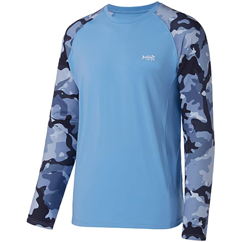 Customized sublimation UPF50+ shirt UV shirt sea fishing quick-drying breathable sunscreen round neck long-sleeved fishing shirt