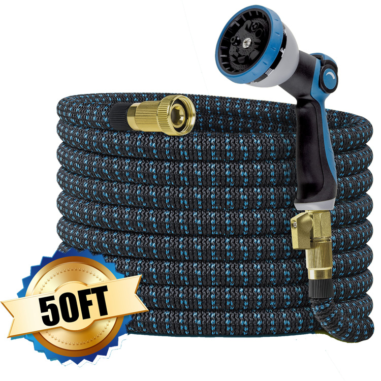 expandable magic garden water hose 50ft pipe with 10 function spray gun