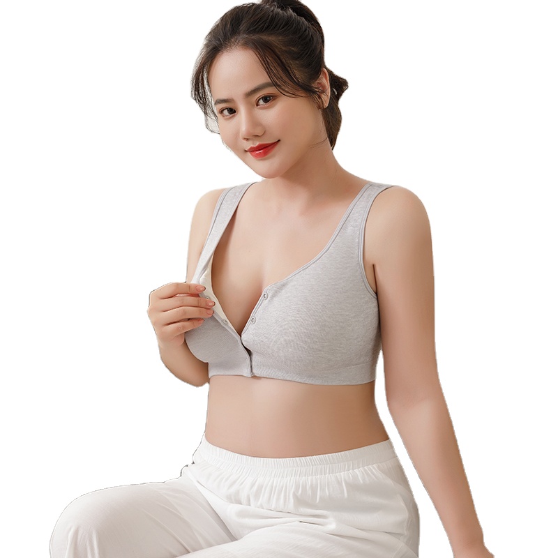 Women seamless front buckle closure support bra woman soft nusing bra chest wrap nursery bra seamless