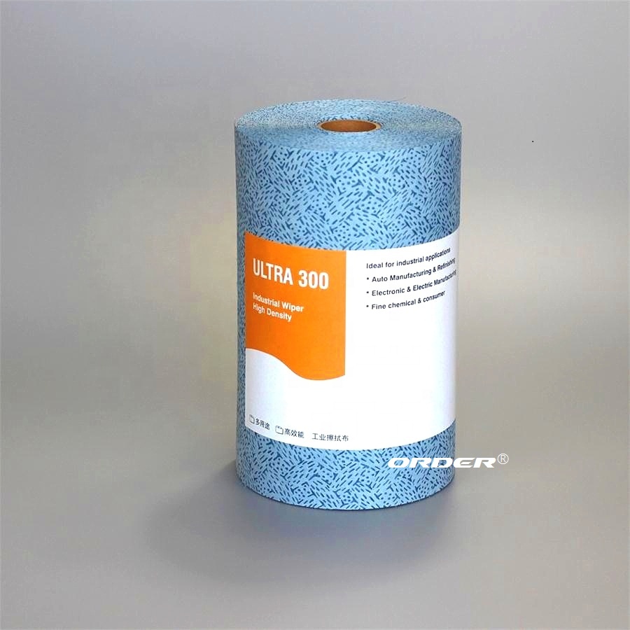 Small Perforated Roll Embossed surface meltblown PP wiping cloths heavy duty non woven wipers