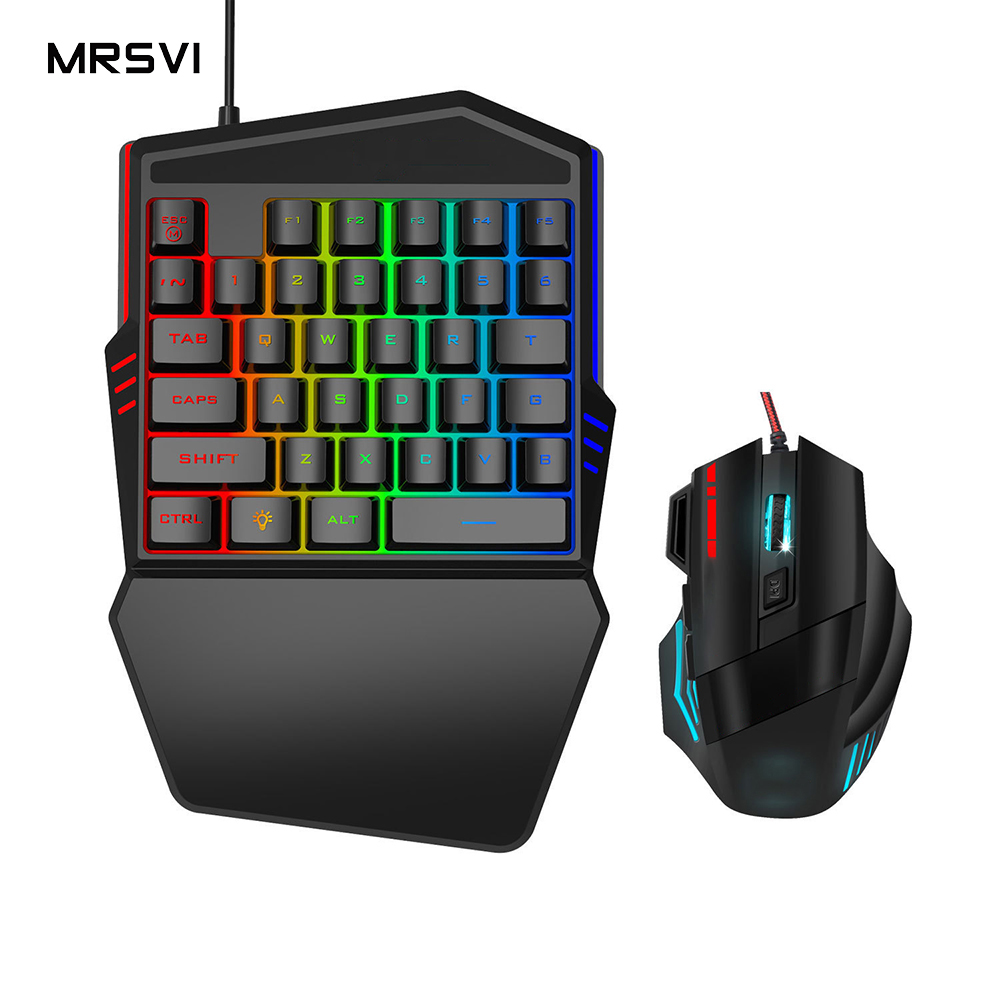 Amazon Hot Selling Single Led Keyboard and Mouse Combo Gamer Kit K99 Game Mini Mechanical Gaming keyboard
