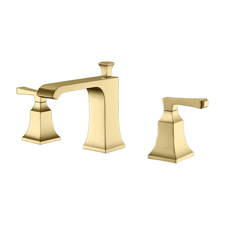 Spanish Antique 8" widespread gold plated long spout faucet taps tap mixer gold swan faucet