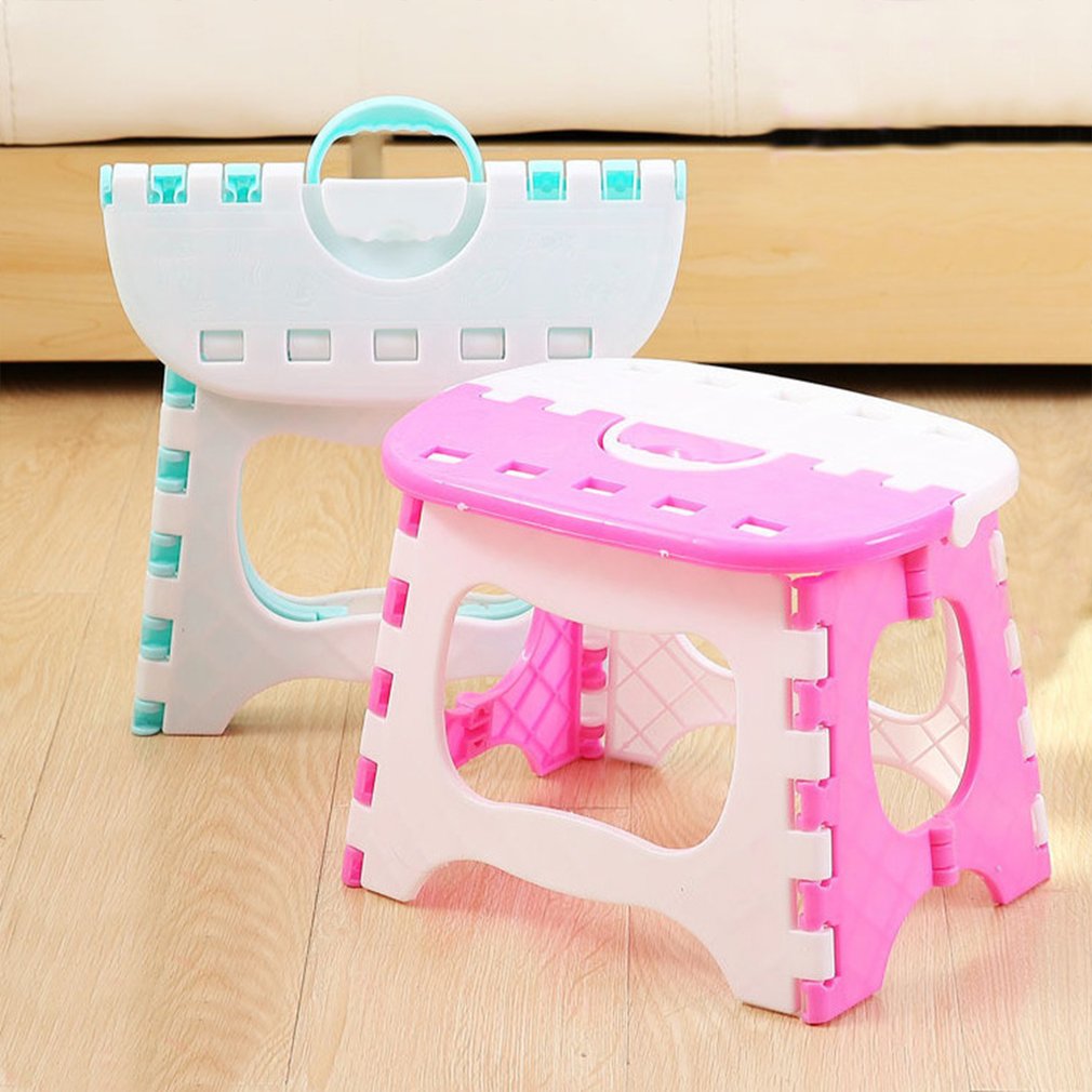 plastic stool chair Folding Footstool Home Stool Train Outdoor Chair Storage Portable Stool Home Storage Chair