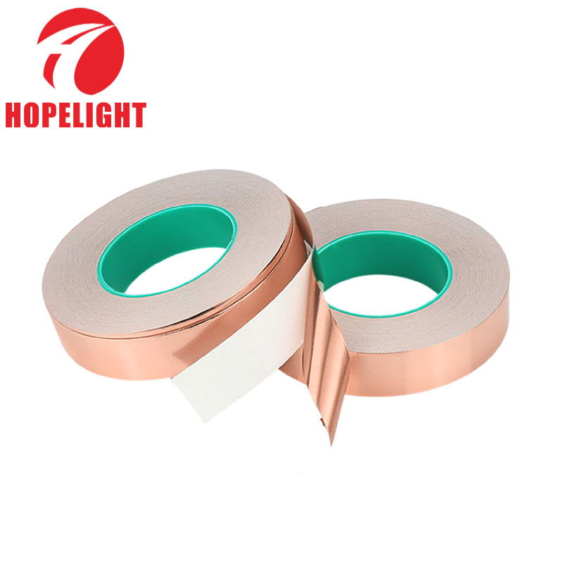 free sample 0.03mm 30m 50mm single side with conductive adhesive insulation copper foil tape for emi shielding