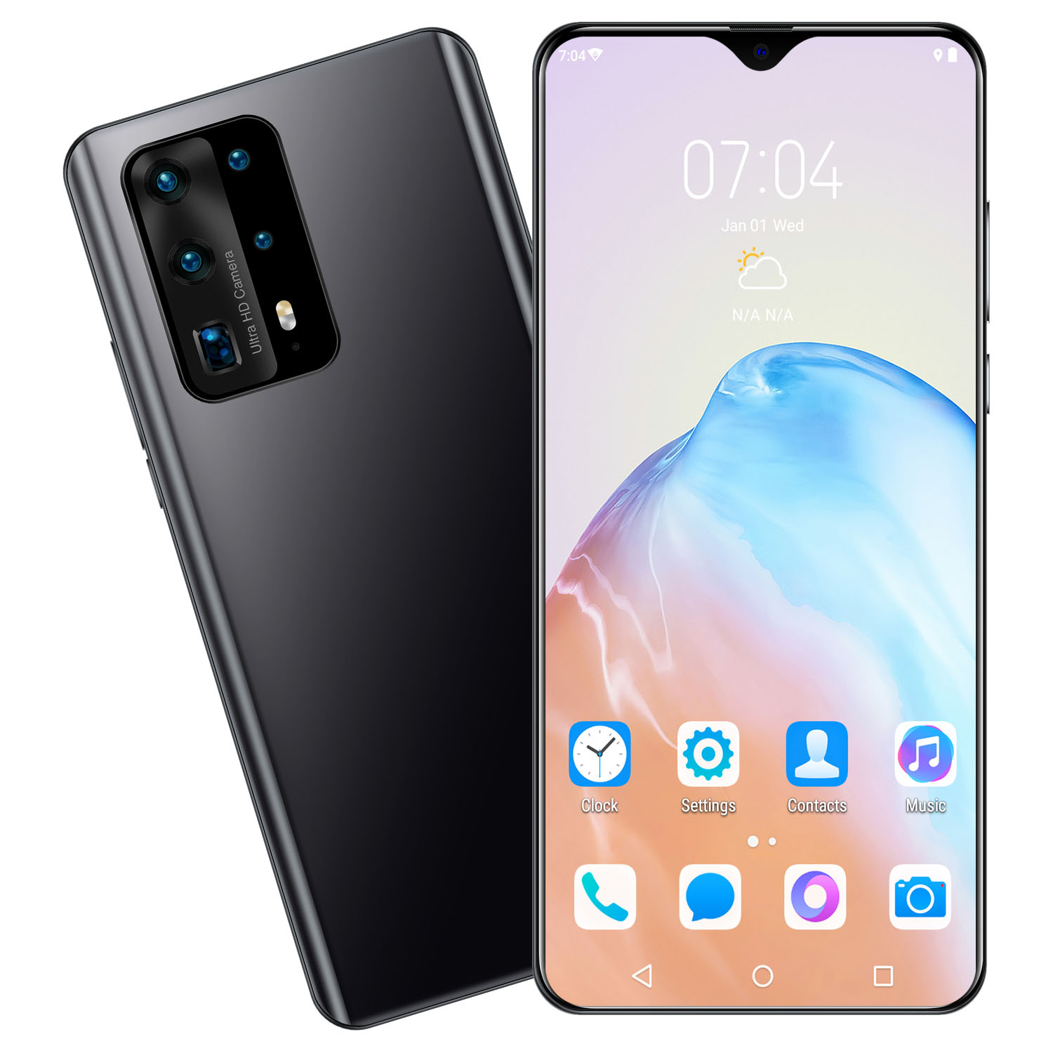 P40 Pro + последняя 6,8 дюймов OLED дисплей Восьмиядерный 5000 мА/ч, SuperCharge отпечатков пальцев 5G мобильный телефон смартфон сотовый телефон