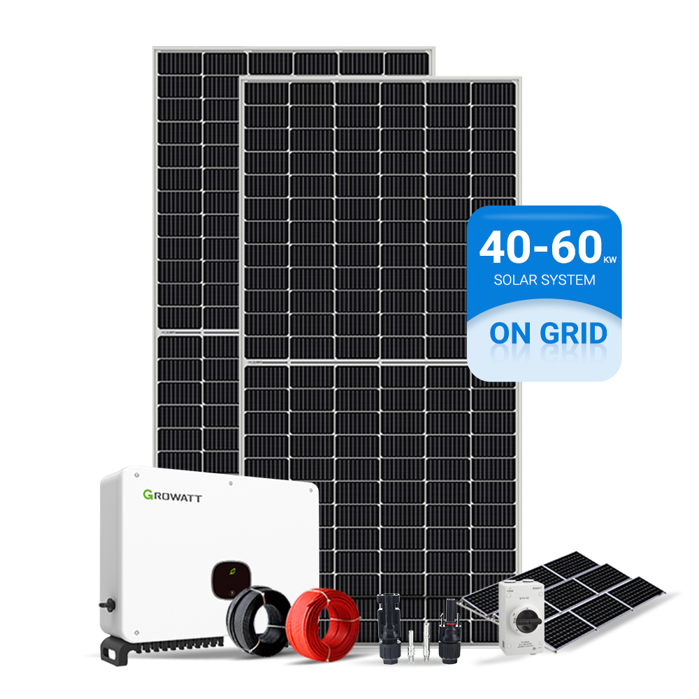 High Solar Panel Efficiency 40KW 50KW photovoltaic panel system on grid 60 kilowatt solar energy system