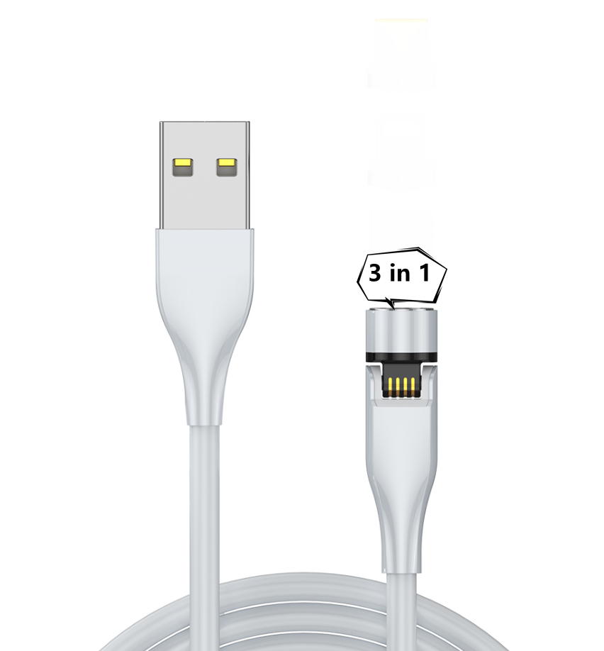 Зарядный кабель USB 540 для мобильного телефона, вращающийся на 3,0 градусов