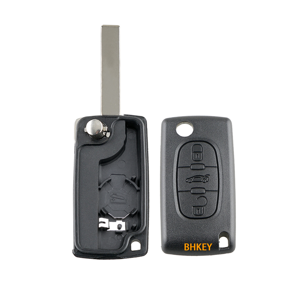 Чехол-книжка для автомобильного ключа с 3 кнопками для PEUGEOT 307 308 407 607 Citroen C3 C4 C5 C6 C8
