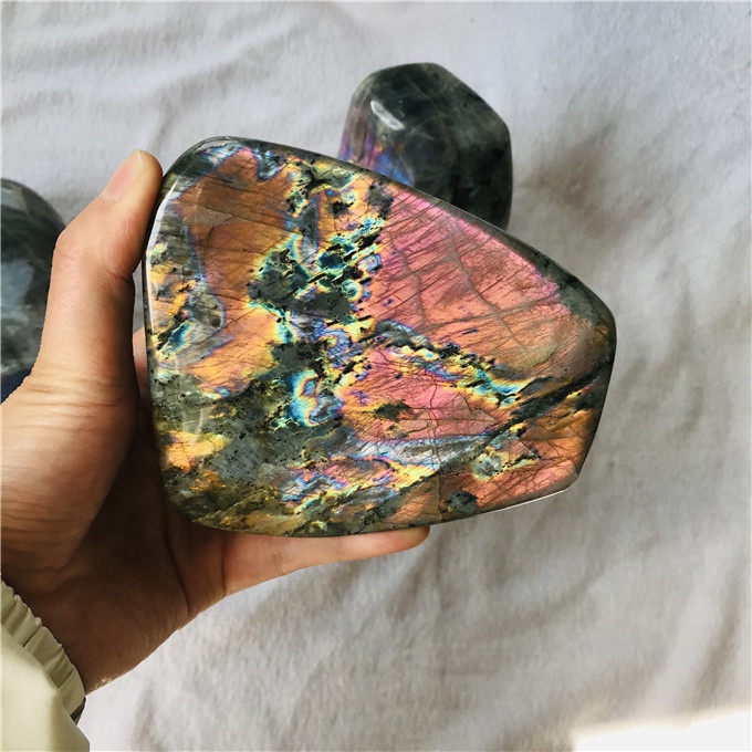 purple labradorite quartz free form crystal healing stones labradorite crystal stand