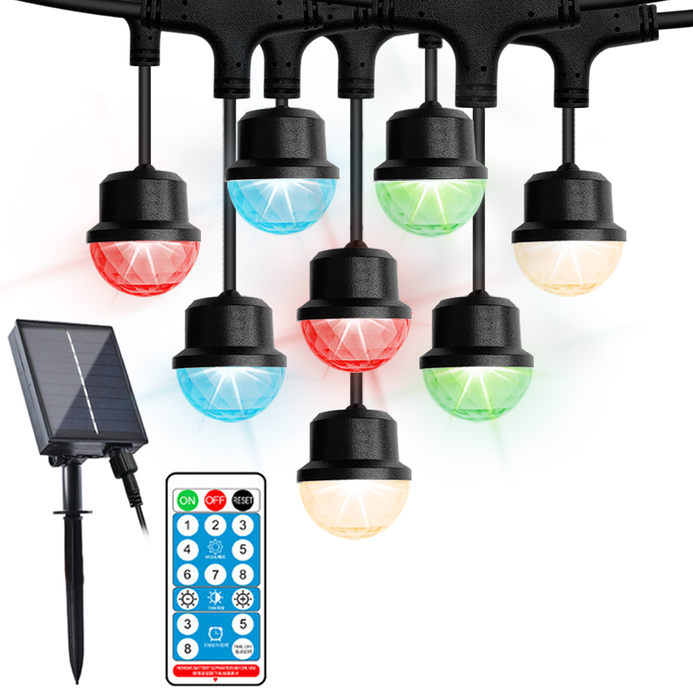 Outdoor Holiday Party Decoration String Light for Garden Patio Yard Bistro Cafe Gazebo Holiday Party Decor Solar String Lights