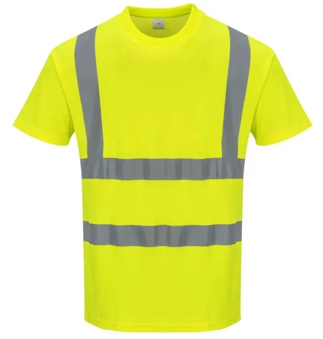 China Supplier 100%cotton High Light Safety Reflective Hi vis mens worker T-Shirt