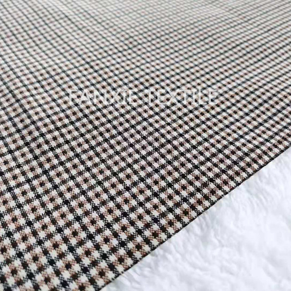 Fan xie textile дешевая трикотажная yare dye клетчатая стрейчевая полиэфирная вискозная нейлоновая спандекс жаккардовая ткань