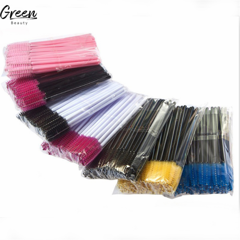 Factory Private Label High Quality Colorful Disposable Mascara Wands Eyelash Brush Spoolies For Eye Lash Extension