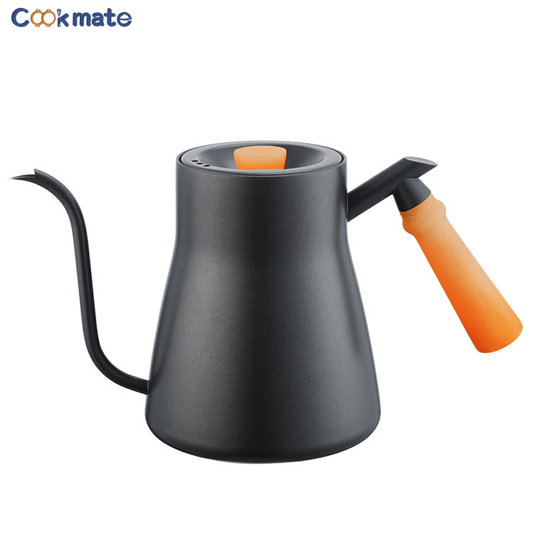 Китайский чайник Cookmate 304 из нержавеющей стали для чая, кофе, цветов, чайники с термометром, таймером и каменной ручкой