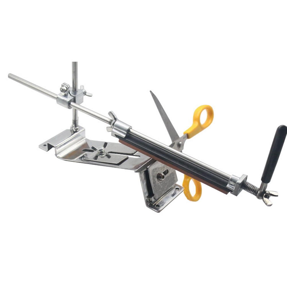 Professional Fixed Angle Knife And Scissors Sharpener Set With 4 Stones