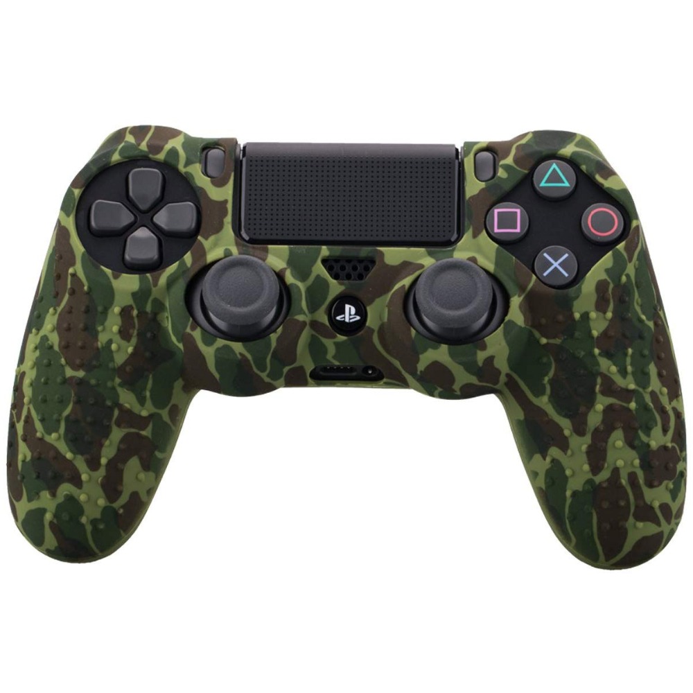 Камуфляжный силиконовый чехол, резиновый чехол для геймпада PlayStation 4 PS4