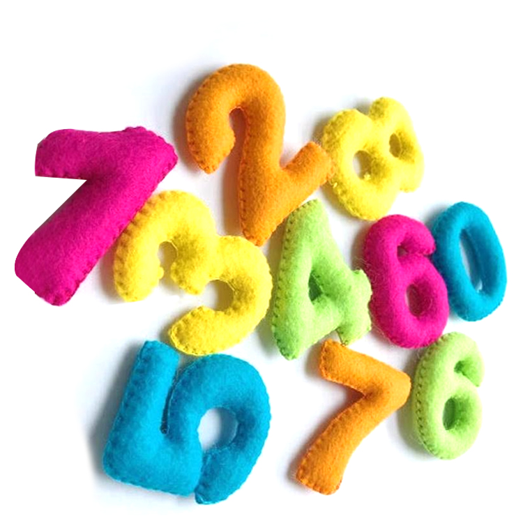 2021 customized educational craft toys Felt stuffed letters felt stuffed alphabet felt letter for kids