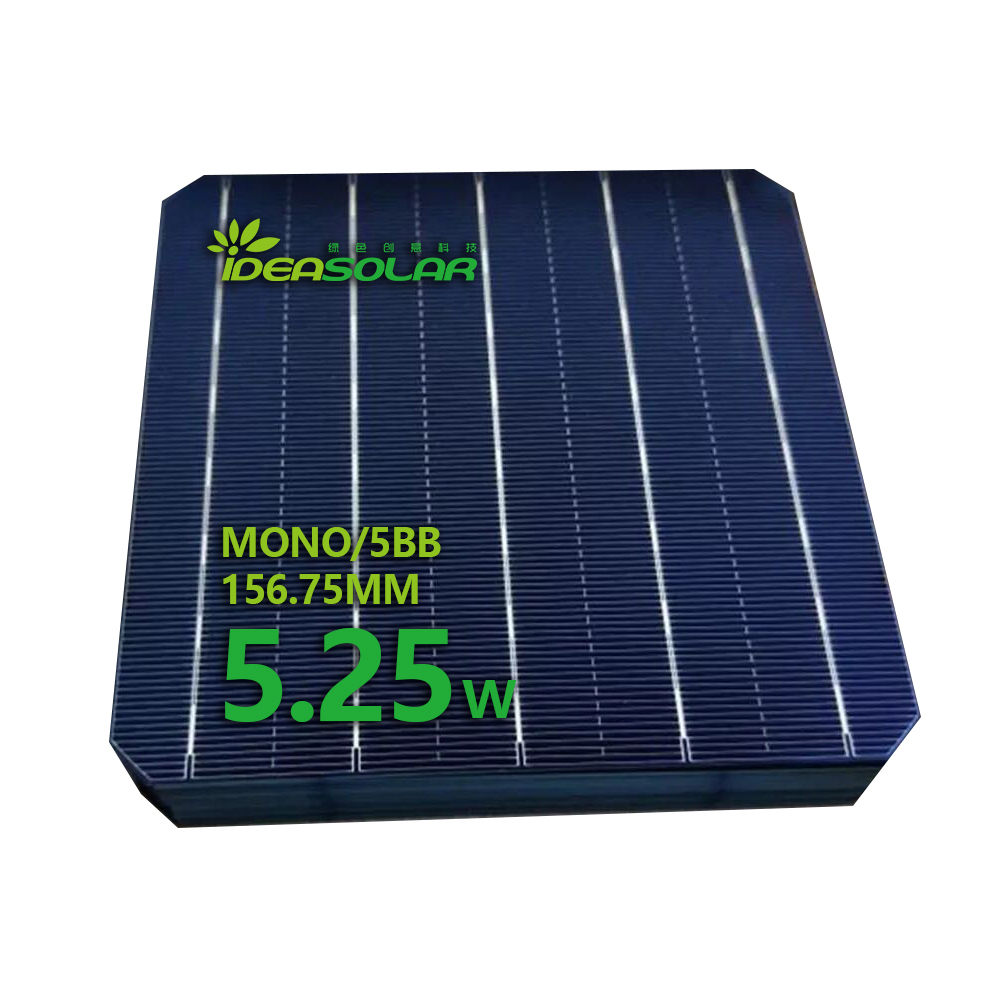 China 5BB 21.5% 5,25 w 156,75mm * 156,75mm Perc солнечная батарея