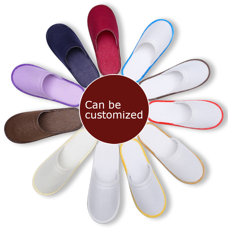 Wholesale Custom Logo Personalized Guest Room Hotel Bathroom Disposable Slippers