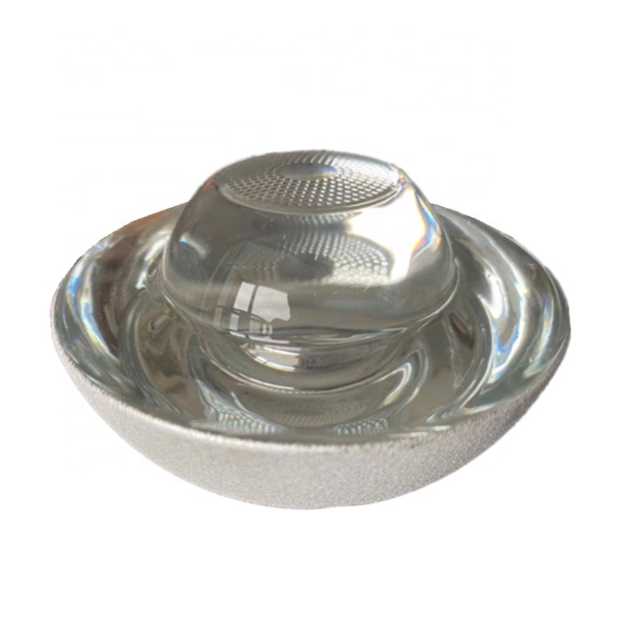 360 degree High reflection transparent white raised round tempered glass road traffic safety pavement marker Glass road studs