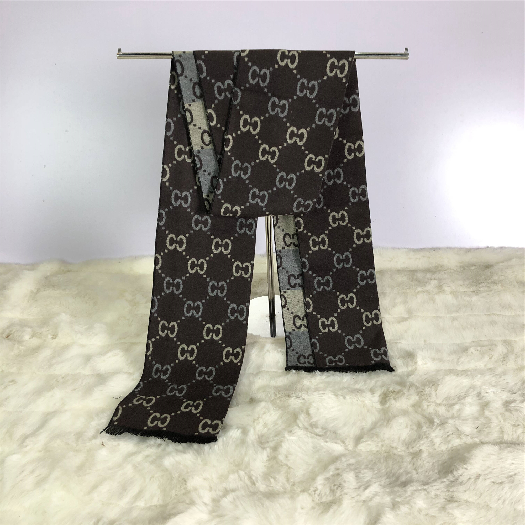 Factory Direct Sale Man's Scarf Customized Logo Three Color Winter Thick Warm Double side Scarf