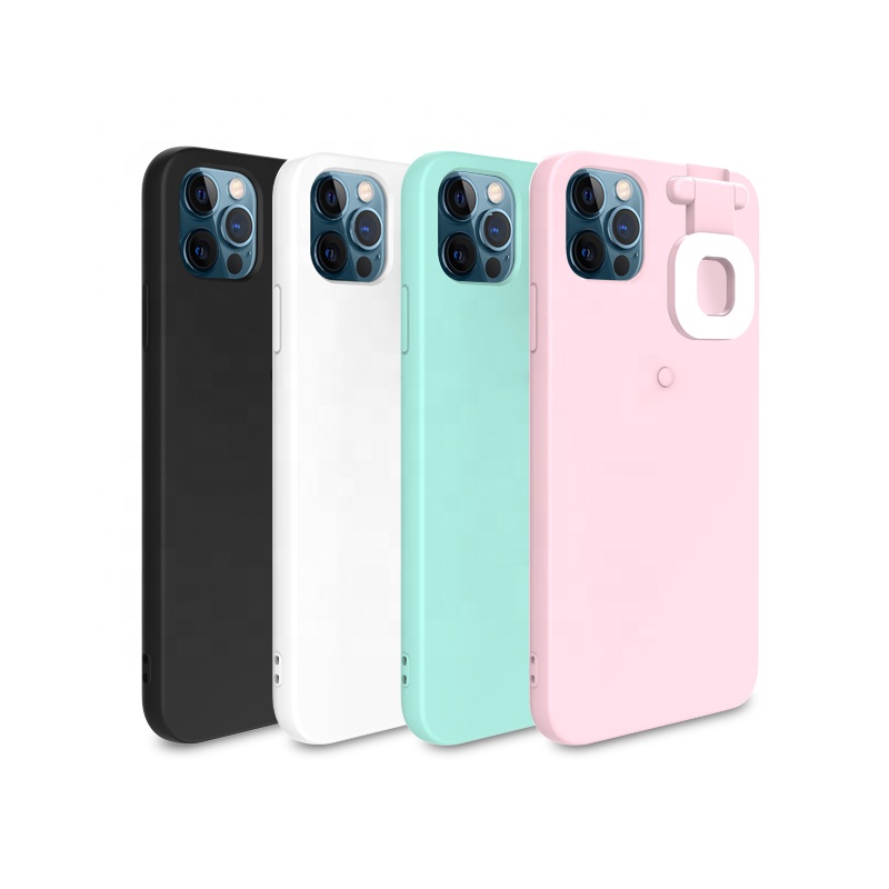Для Iphone 11 12 13 телефон фото светодиодный флип-свет для селфи чехол для телефона с кольцевым светом мигающий передний светодиодный свет