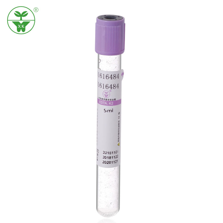 Purple top disposable edta k3 vacuum blood collection tube
