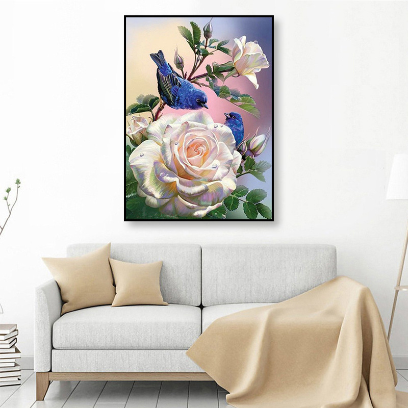 Odm/oem cuadros decorativos, цветы и птицы цвет 5d алмазная Живопись pintura de со стразами идеально сочетаются с нарядным картина по номерам