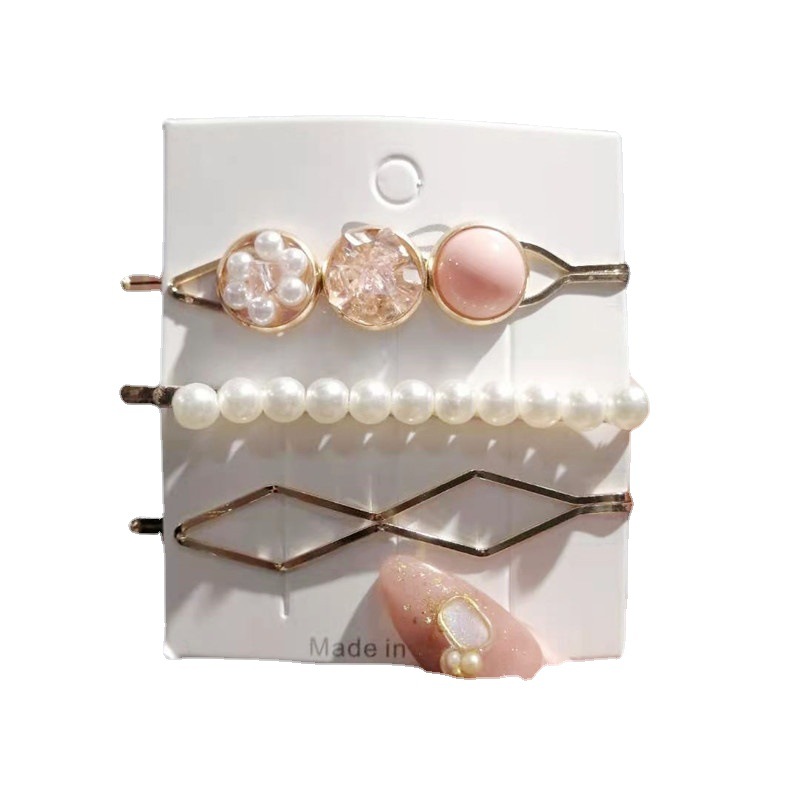 New arrival Korean style cute Barrettes setPearl gravel Barrettes hairpin Dongdaemun style hair barrettes for kids girl