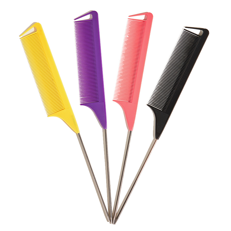 Salon customizable logo Hairdressing high light parting rat tail combs