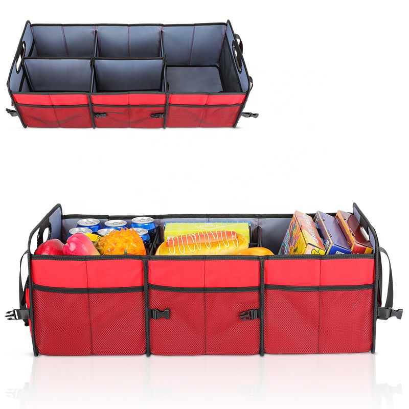 2023 New Factory Wholesale Portable Foldable Waterproof Car Storage Box Heavy Duty Car Trunk Organizer