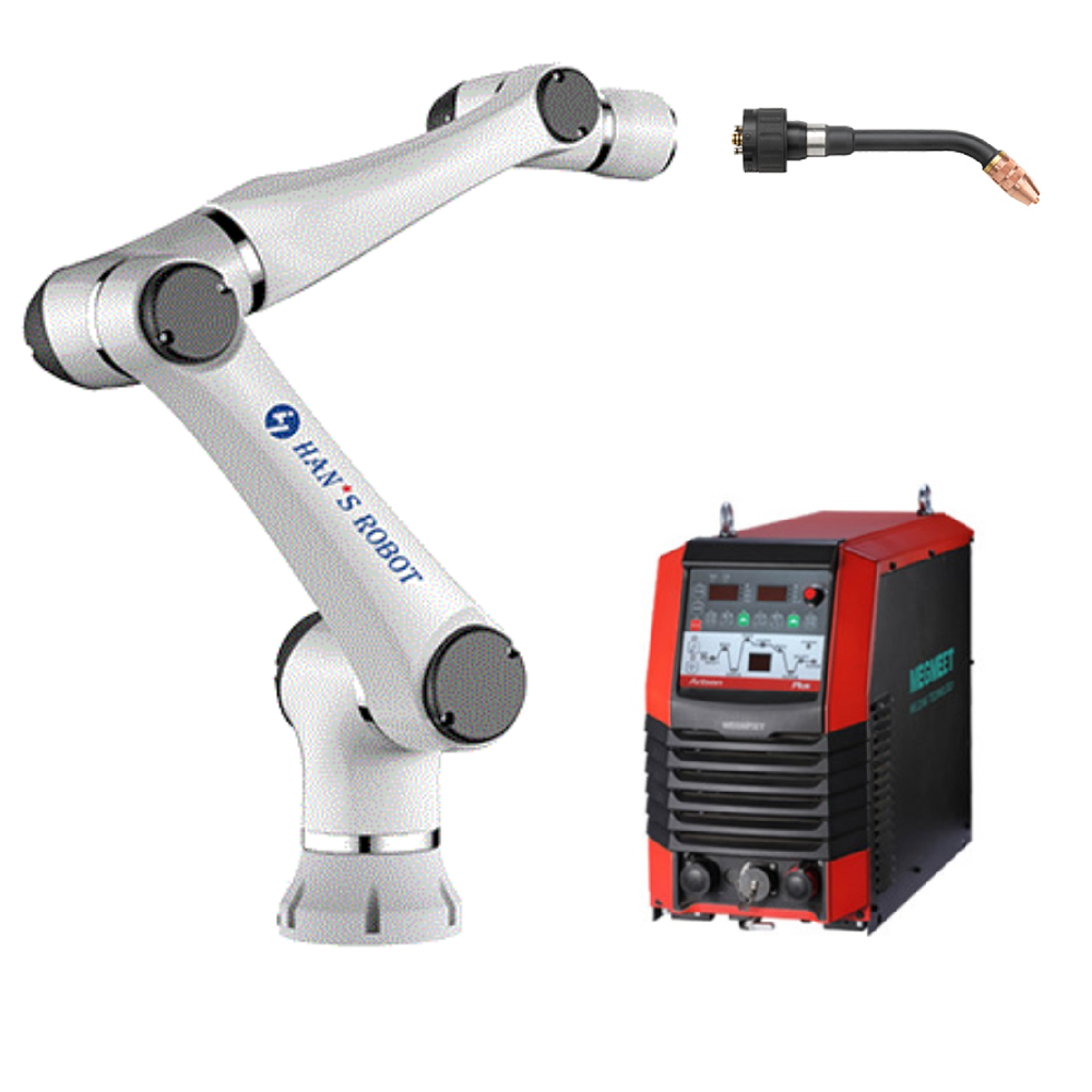 Hansrobot 6 Axis Cobot Elfin05-L Welding Collaborative Robot Arm with Mig Welding Machine for Cobot