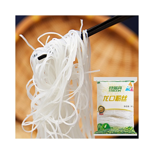 Wholesale Price 300g White Convenient Bagged Longkou Mung Bean Vermicelli for Food
