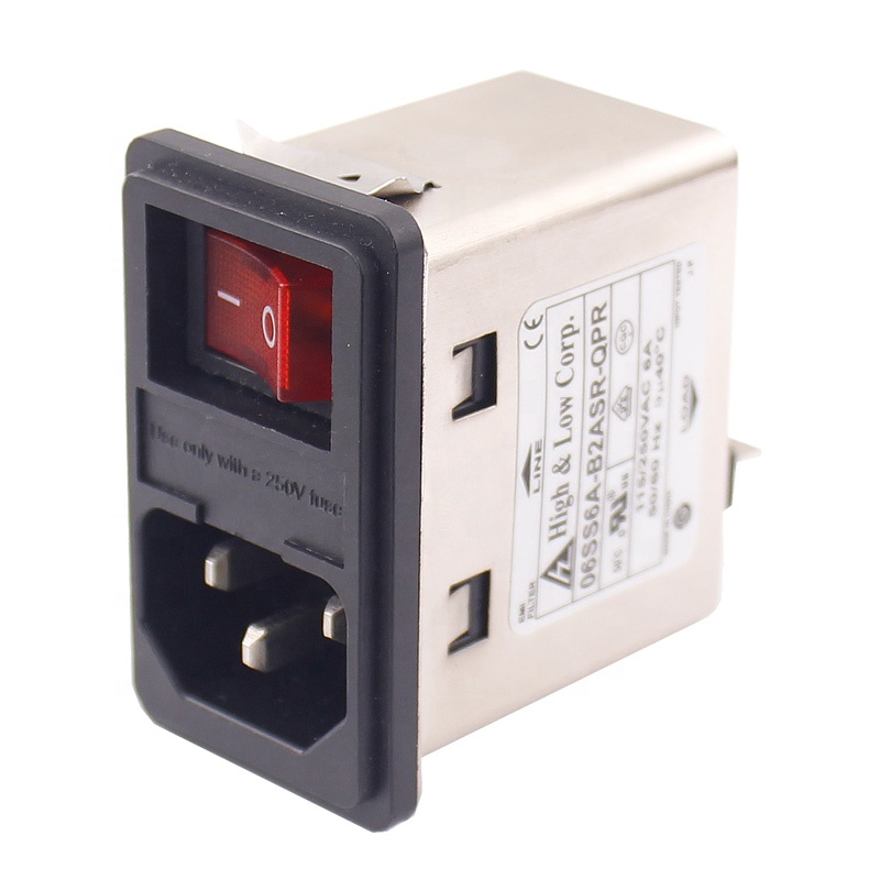 Оснастки в версии двойной предохранитель EMI фильтр IEC 320 C14 розетка фильтр с кулисный переключатель мини размер