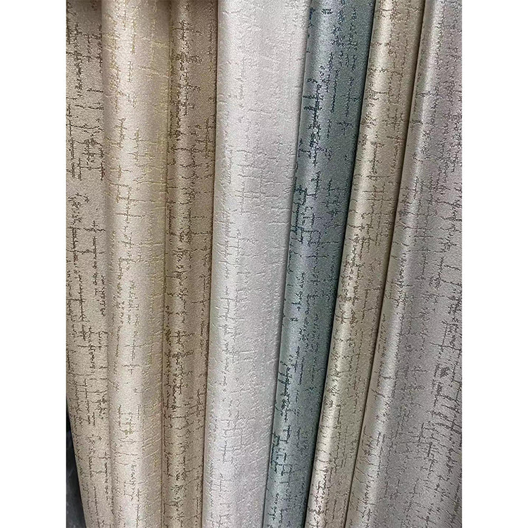 Chinese Factory Jacquard Curtain Fabrics 100% Polyester Acrylic Boned With Microfiber Fabric Blackout Curtain Fabric