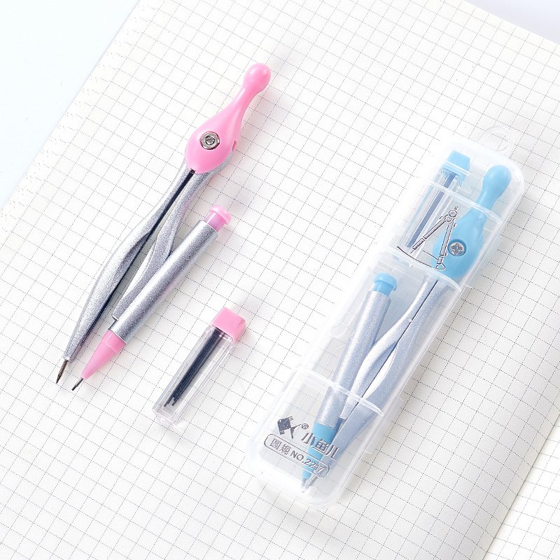 Metal Mechanical Pencil Drawing Compasses with mechanical pencil For School Students
