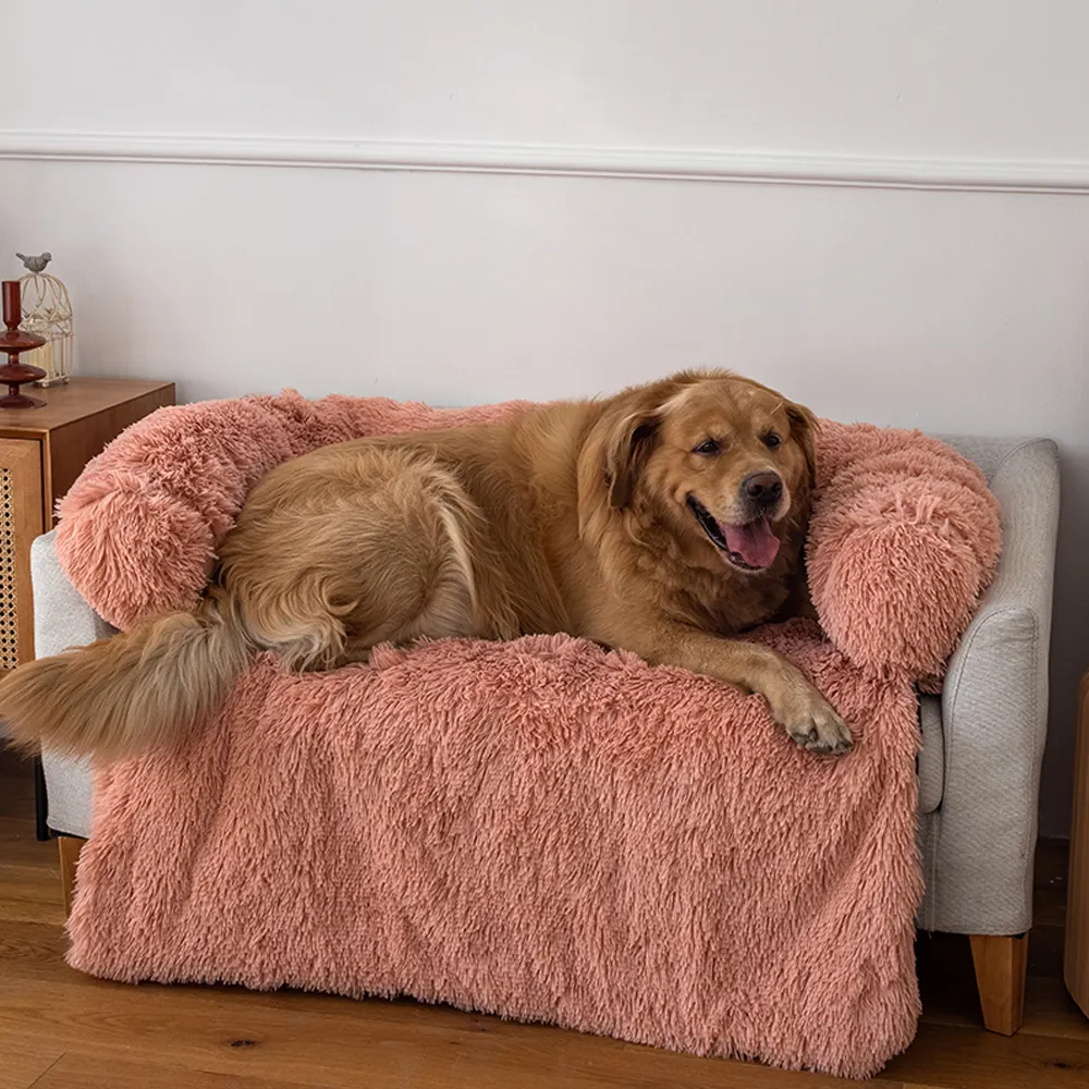 2021 Hot Sale Pet Bed Non-Slip Moisture-Proof Pet Bed Blanket Fluffy Soft Dual-Use Plush Warm dog bed for dropshipping