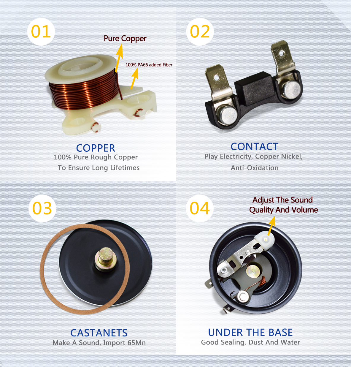 Universal Durable 12V 24V Aluminum Copper coil Piaa Type Horn Car Horn Sound