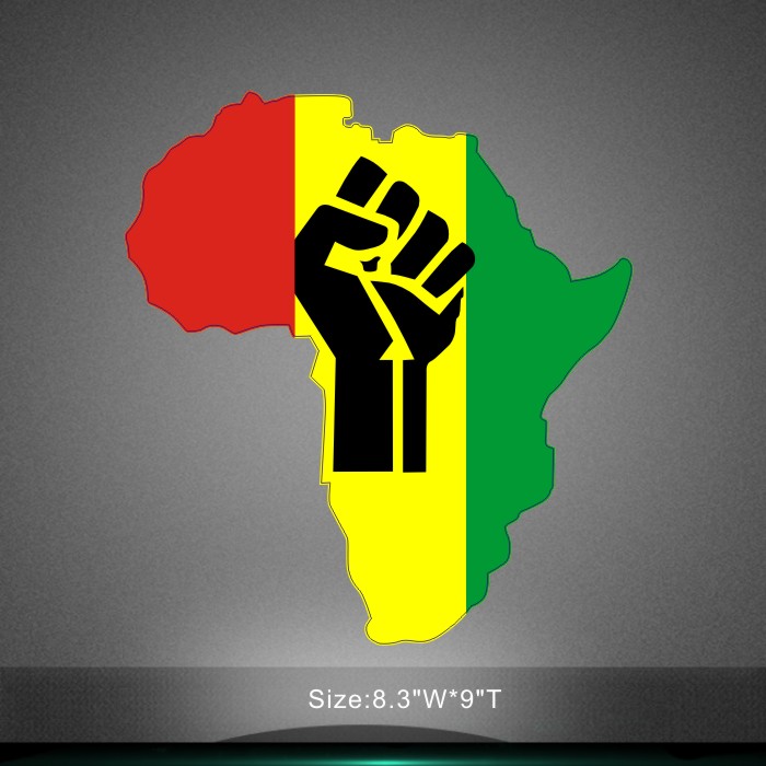Wholesale PU Vinyl black History African Map Heat Transfer