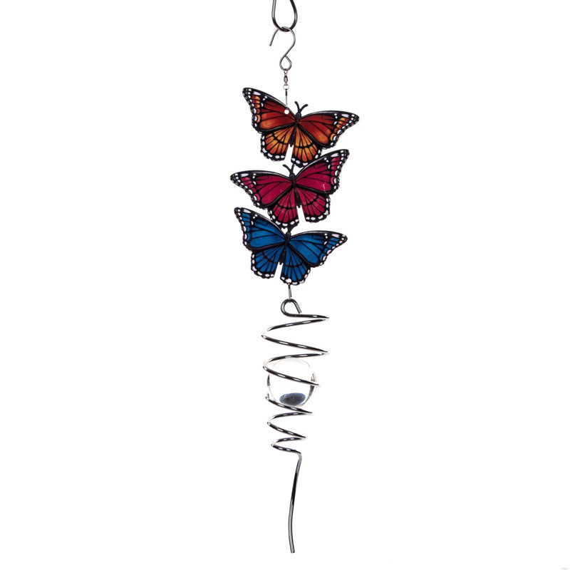 Butterfly Metal Outdoor Garden Home Decor Ornaments Wedding Christmas Gift Hanging Wind Spinner